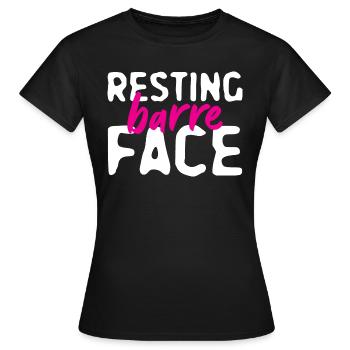 Resting Barre Face - Frauen T-Shirt - Schwarz - Vorne - AI Model Female 172 dark (172cm)
