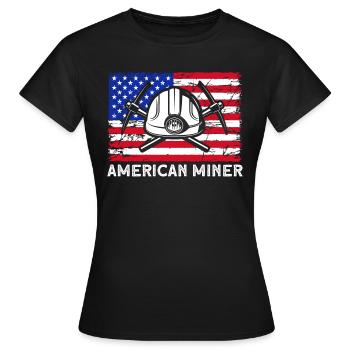 Mineurs de charbon Mineurs souterrains Exploitation minière - T-shirt Femme - noir - Devant - AI Model Female 172 dark (172cm)