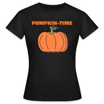 Pumpkin-Time Pumpkin - Women's T-Shirt - black - Front - AI Model Female 172 dark (172cm)