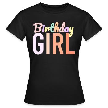 Fille d’anniversaire - T-shirt Femme - noir - Devant - AI Model Female 172 dark (172cm)