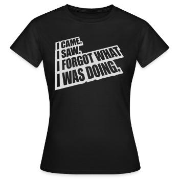Je suis venu voir oublier - T-shirt Femme - noir - Devant - AI Model Female 172 dark (172cm)