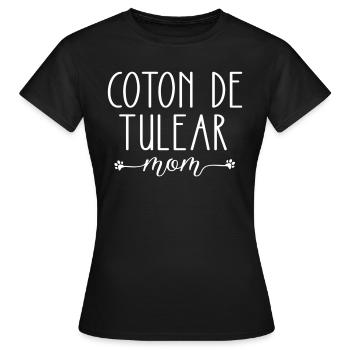 Coton de Tulear amoureux coton propriétaire - T-shirt Femme - noir - Devant - AI Model Female 172 dark (172cm)