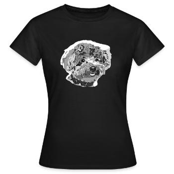 Caniche - T-shirt Femme - noir - Devant - AI Model Female 172 dark (172cm)