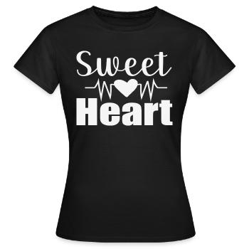Mon coeur - T-shirt Femme - noir - Devant - AI Model Female 172 dark (172cm)