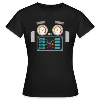 Roboter - Frauen T-Shirt - Schwarz - Vorne - AI Model Female 172 dark (172cm)