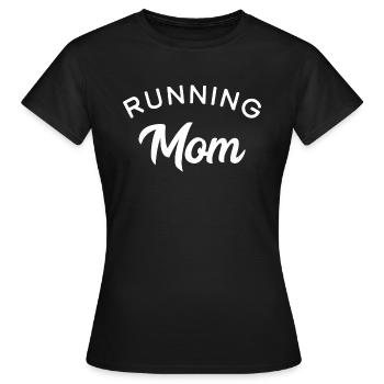 Running Mom - Women's T-Shirt - black - Front - AI Model Female 172 dark (172cm)