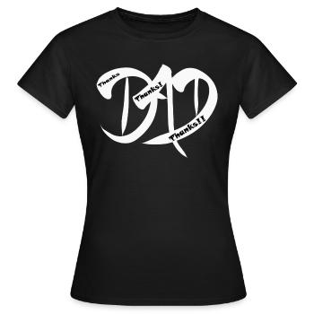 Danke Papa - Frauen T-Shirt - Schwarz - Vorne - AI Model Female 172 dark (172cm)