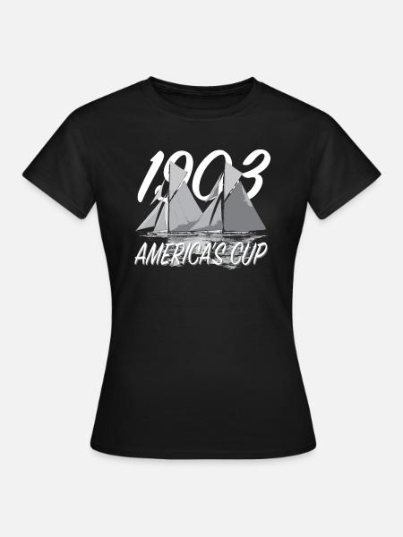 America's Cup 1903 - Frauen T-Shirt - Schwarz