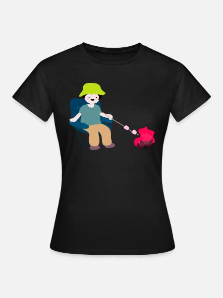 Camping5 - Frauen T-Shirt - Schwarz