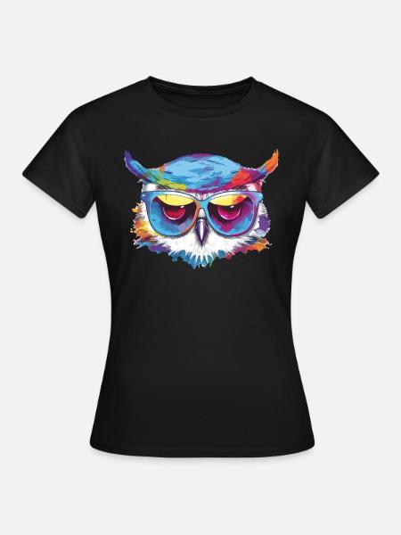 Kohl die Eule - Frauen T-Shirt - Schwarz