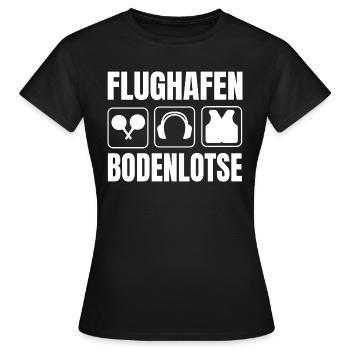 Flughafen Bodenlotse Marshaller Beruf Luftfahrt - Frauen T-Shirt - Schwarz - Vorne - AI Model Female 172 dark (172cm)