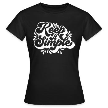 Keep it simple - Women's T-Shirt - black - Front - AI Model Female 172 dark (172cm)