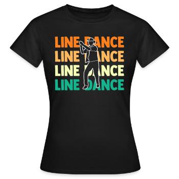Danseur de danse en ligne - T-shirt Femme - noir - Devant - AI Model Female 172 dark (172cm)