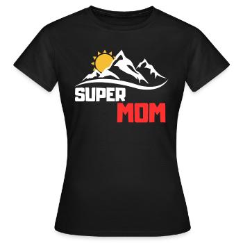 Super Mom - Women's T-Shirt - black - Front - AI Model Female 172 dark (172cm)