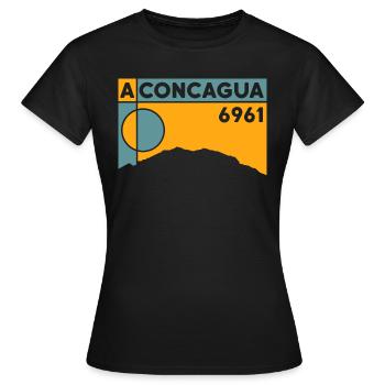 Cerro Aconcagua Andes Argentine Trekking Randonnée - T-shirt Femme - noir - Devant - AI Model Female 172 dark (172cm)