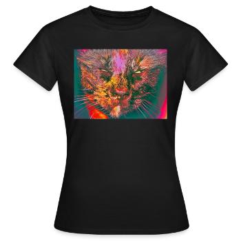 Color Cat - Women's T-Shirt - black - Front - AI Model Female 172 dark (172cm)
