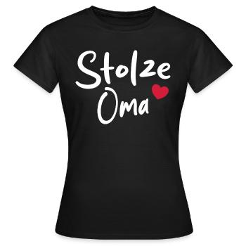 Stolze Oma - Frauen T-Shirt - Schwarz - Vorne - AI Model Female 172 dark (172cm)