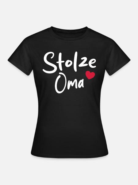 Stolze Oma - Frauen T-Shirt - Schwarz
