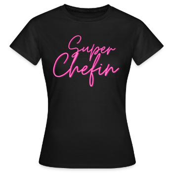 Meilleur Patron Super Chef Employeur Cheffin - T-shirt Femme - noir - Devant - AI Model Female 172 dark (172cm)