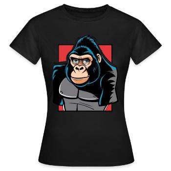 Style BD Gorille cool - T-shirt Femme - noir - Devant - AI Model Female 172 dark (172cm)