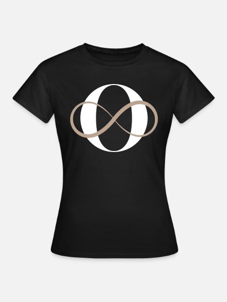 Unendlicher Buchstabe O - Frauen T-Shirt - Schwarz