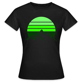 mountains mountains mountains - Women's T-Shirt - black - Front - AI Model Female 172 dark (172cm)