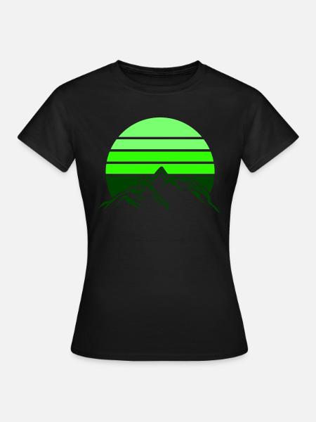 berge gebirge mountains - Frauen T-Shirt - Schwarz