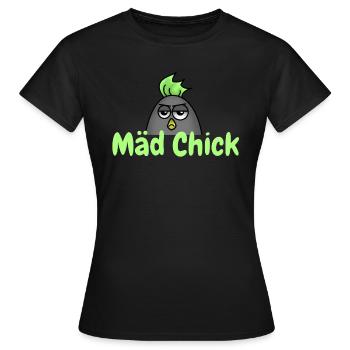 Mäd Chick - T-shirt Femme - noir - Devant - AI Model Female 172 dark (172cm)