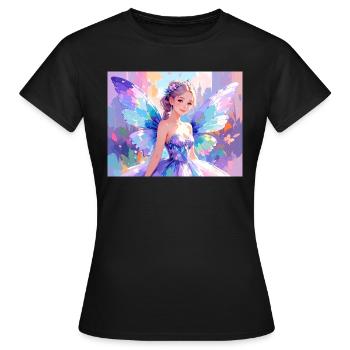 FineFee - Frauen T-Shirt - Schwarz - Vorne - AI Model Female 172 dark (172cm)