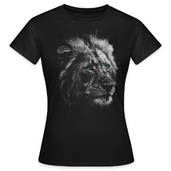 Tête de lion - T-shirt Femme - noir - Devant - AI Model Female 172 dark (172cm)