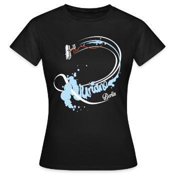 aerobatics - Women's T-Shirt - black - Front - AI Model Female 172 dark (172cm)