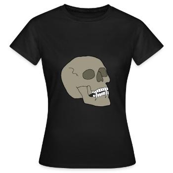 Tête de mort - T-shirt Femme - noir - Devant - AI Model Female 172 dark (172cm)