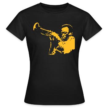 Miles Davis - T-shirt Femme - noir - Devant - AI Model Female 172 dark (172cm)