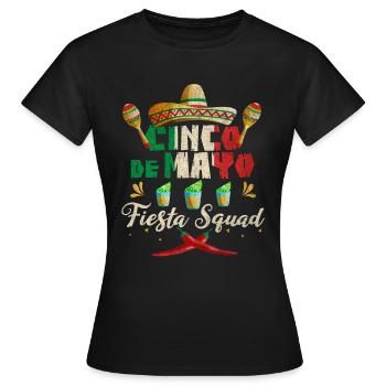Cinco de Mayo 5 mai fête de vacances mexicaine - T-shirt Femme - noir - Devant - AI Model Female 172 dark (172cm)