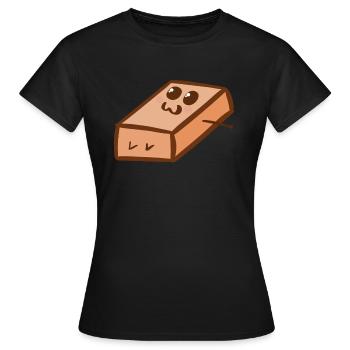 Brick Brick Brick Happy Funny Cool - Women's T-Shirt - black - Front - AI Model Female 172 dark (172cm)