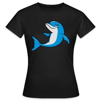 Delfin witty sweet - Women's T-Shirt - black - Front - AI Model Female 172 dark (172cm)