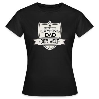 Bester Camping Dad der Welt - Frauen T-Shirt - Schwarz - Vorne - AI Model Female 172 dark (172cm)