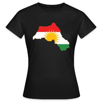 Kurdistan Région masque facial / protection - T-shirt Femme - noir - Devant - AI Model Female 172 dark (172cm)