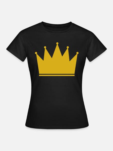 Corona gialla per la Regina - Maglietta da donna - nero