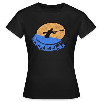 Paddeln - Frauen T-Shirt - Schwarz - Vorne - AI Model Female 172 dark (172cm)