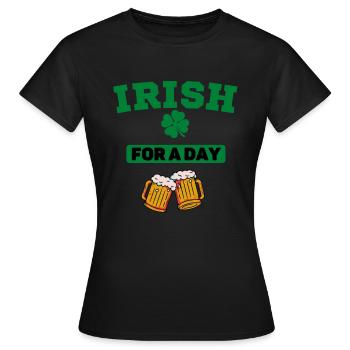 Irisch für einen Tag Saint Patrick Beers - Frauen T-Shirt - Schwarz - Vorne - AI Model Female 172 dark (172cm)