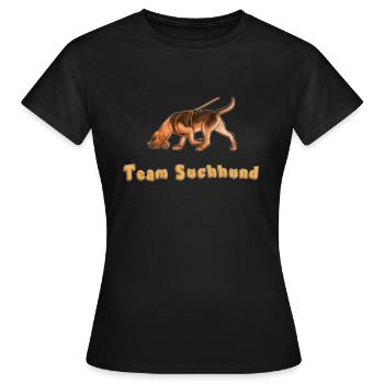 Team Suchhund - Frauen T-Shirt - Schwarz - Vorne - AI Model Female 172 dark (172cm)