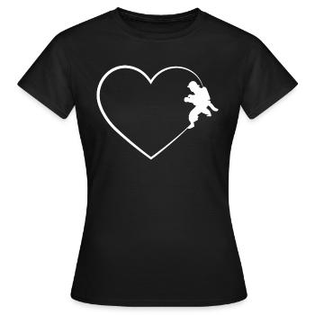 Herz 2 und Feuer Brigader - - Frauen T-Shirt - Schwarz - Vorne - AI Model Female 172 dark (172cm)