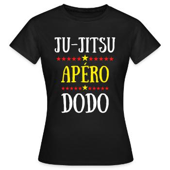 ju-jitsu apéro dodo - T-shirt Femme - noir - Devant - AI Model Female 172 dark (172cm)