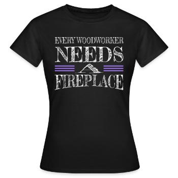 charpentier drôle dictons marteau-piqueur - T-shirt Femme - noir - Devant - AI Model Female 172 dark (172cm)