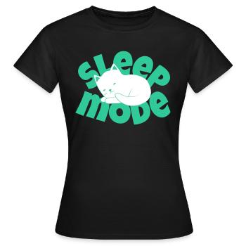 MODE VEILLE CHAT - T-shirt Femme - noir - Devant - AI Model Female 172 dark (172cm)
