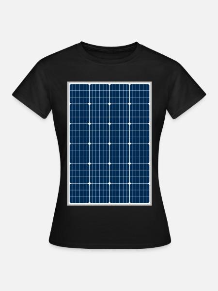 Solarzelle, Photovoltaik, Solarenergie, Solarpanel - T-shirt dam - svart