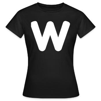 W - Win - Chat - Twitch - Stream - Youtube - L - Frauen T-Shirt - Schwarz - Vorne - AI Model Female 172 dark (172cm)