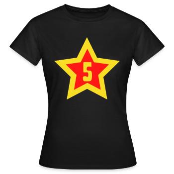 Numéro 5 étoile sport 5 Vintage - T-shirt Femme - noir - Devant - AI Model Female 172 dark (172cm)