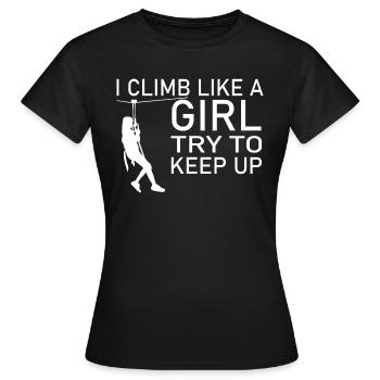 escalade - T-shirt Femme - noir - Devant - AI Model Female 172 dark (172cm)